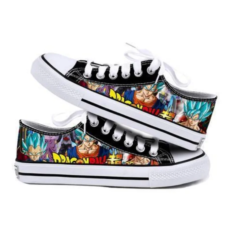 Dragon Ball Goku Men Canvas Shoes Cartoon Anime Boys Fashion Casual Sneakers Student Sports Shoes Low Top Woman Vulcanize Shoes