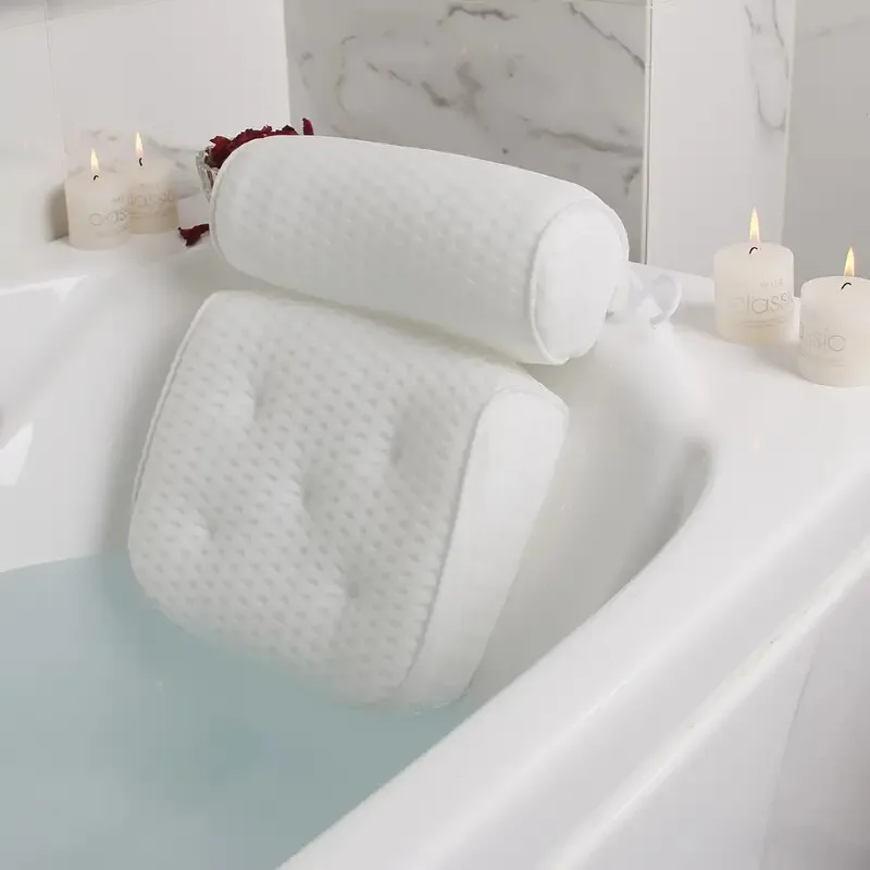 1 Spa-Badewannenkissen mit Anti-Rutsch-Saugnapf für Nacken- und Rückenstütze, Badezimmerzubehör, Badewannen-/Badezimmerzubehör – Detail 1