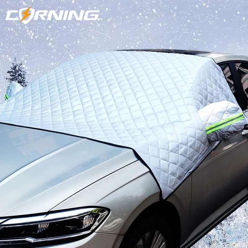 Waterproof Cover Exterior Car Covers Outdoor Half Awning Anti-Snow Windshield Proof Protective Cotton Sunshade Anti Ice Frost