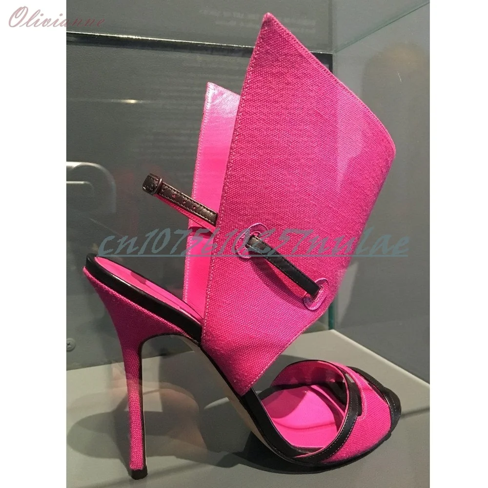 

Sexy Runway Style Rose Red Open Toe Sandals Stiletto High Heel Fashion Hot Girls Party Elegant Women Shoes 2025 New Para Mujere