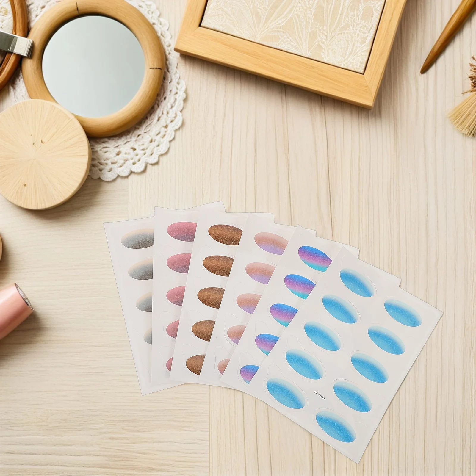 

6 листов водостойкие наклейки для теней для век временный градиентный макияж для женщин вечерние косплей фестиваль украшения аксессуары