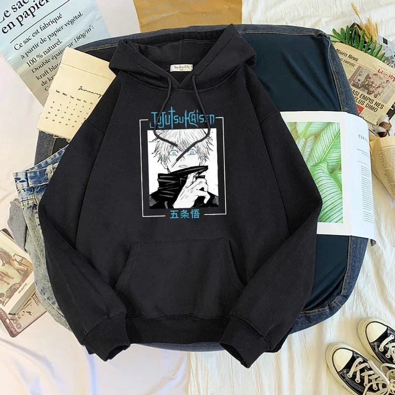 

Jujutsu Kaisen Anime Gojo Satoru Comics Hoodies Men Autumn Fleece Hoodie Fashion Loose Clothes Hip Hop Casual Pullover Hoody