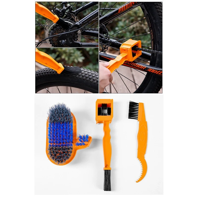 Bicycle Chain Washer Mountain Bike Tire Brush Cleaning Outdoor Cycling Accessories