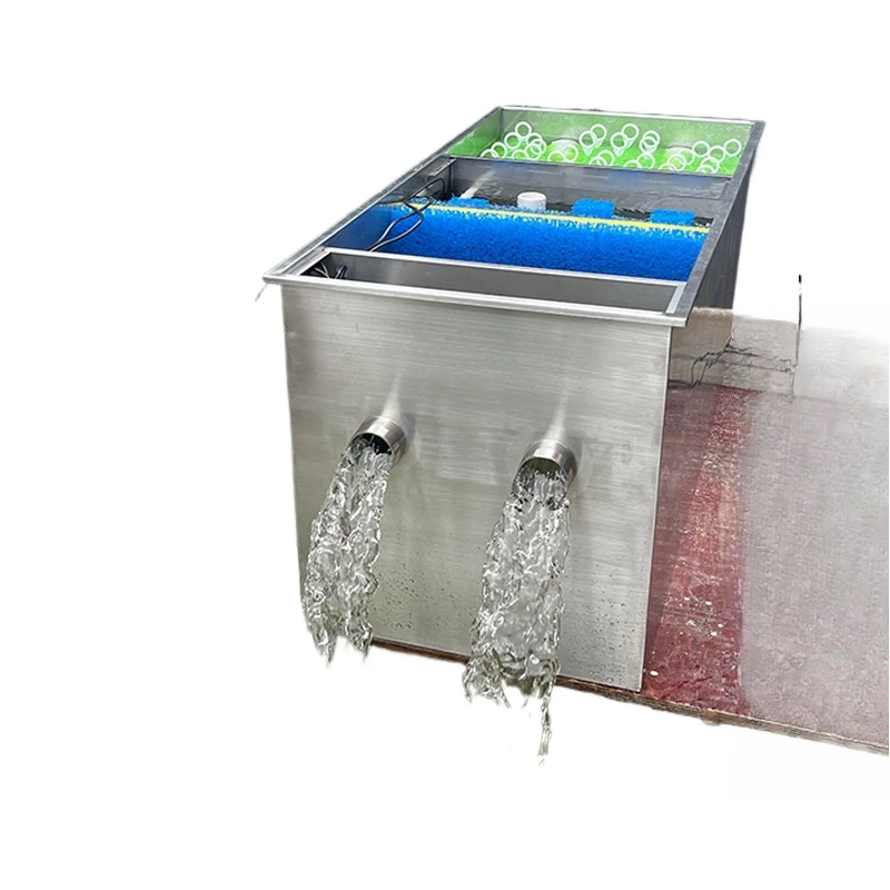 

Fish pond filter, large stainless steel filter box for fish pond water circulation system