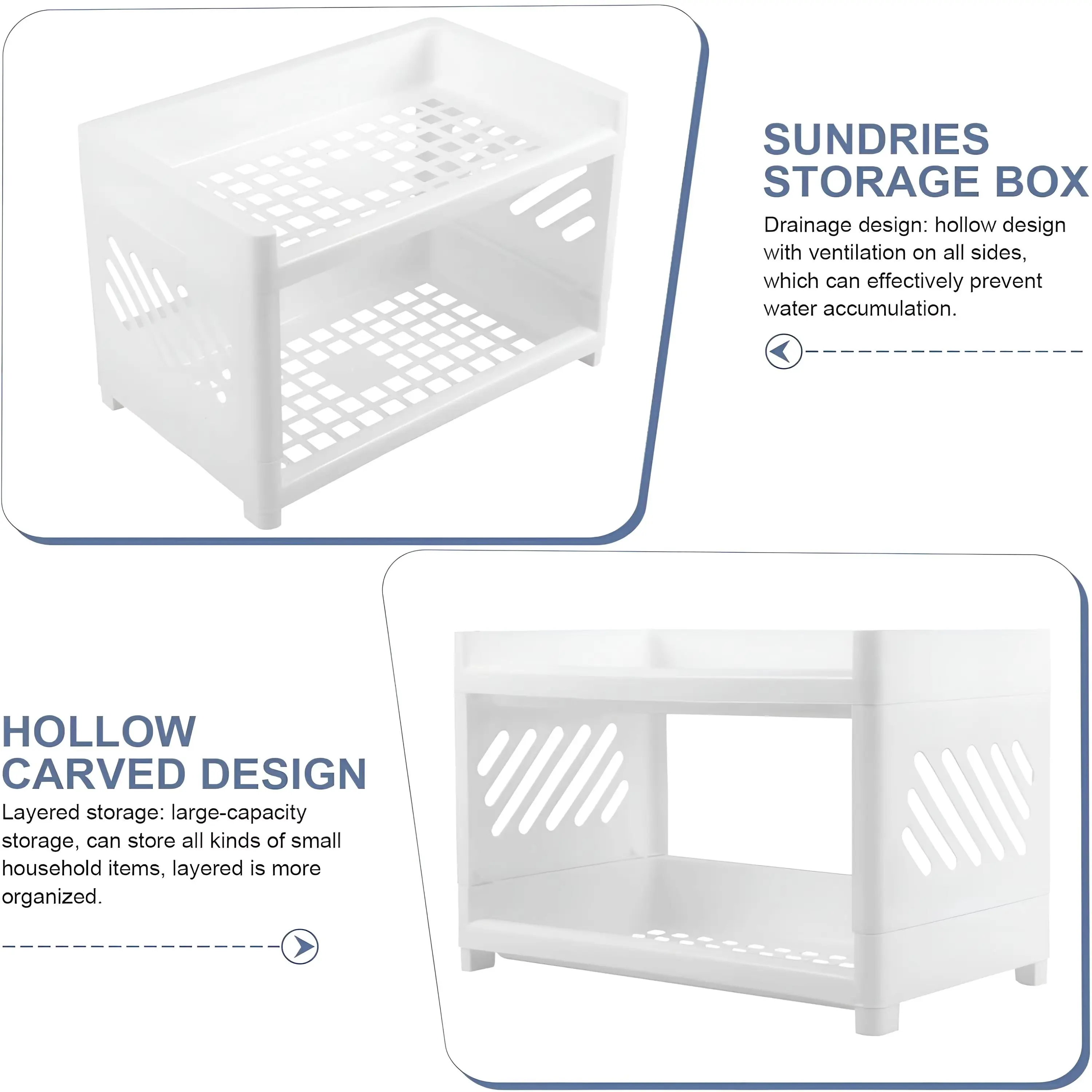 الحد الأدنى سطح المكتب طبقة مزدوجة تخزين الرف المنزلية البلاستيك الحمام القرطاسية الصغيرة تنظيم الأبيض النقي متعدد الوظائف