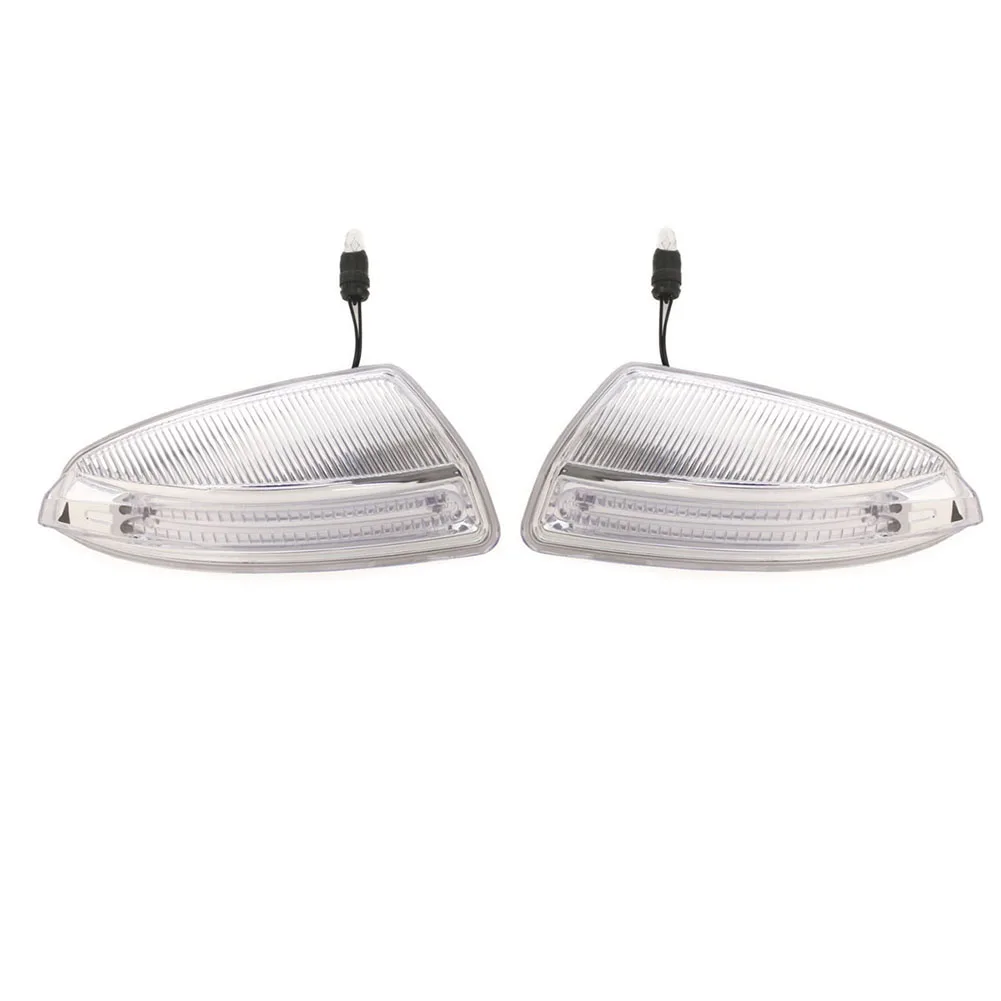 2 PCS Clear Car Door Side Mirror Turn Signal Light Indicator 1649061300 For Mercedes Benz GL M Class X164 W164 with puddle light