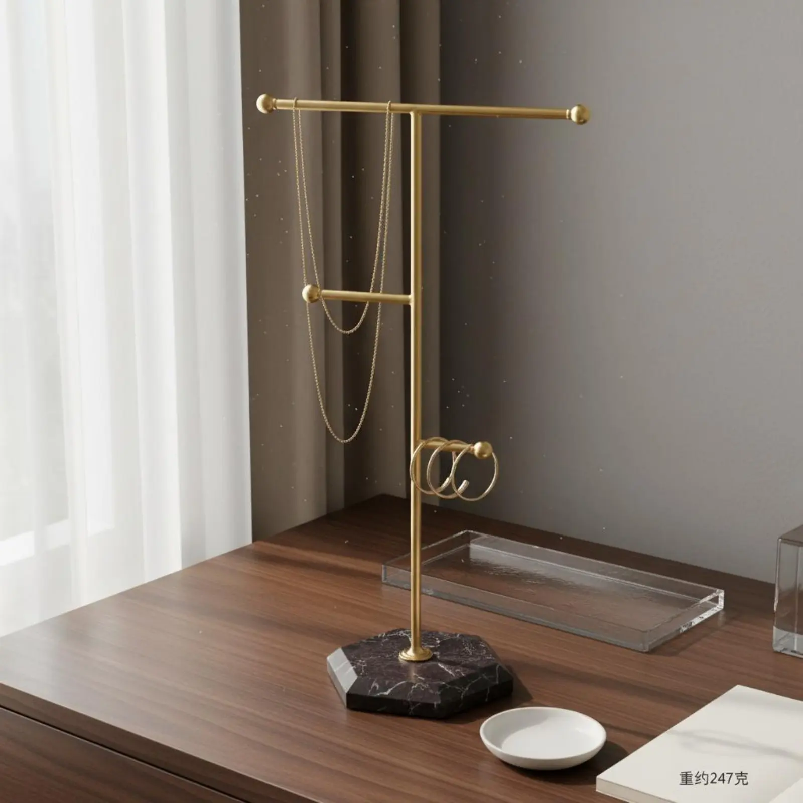 

Т-образная подставка для украшений, разборная настольная витрина для ювелирных изделий, подставка для серег, компактный держатель для ожерелий в форме дерева