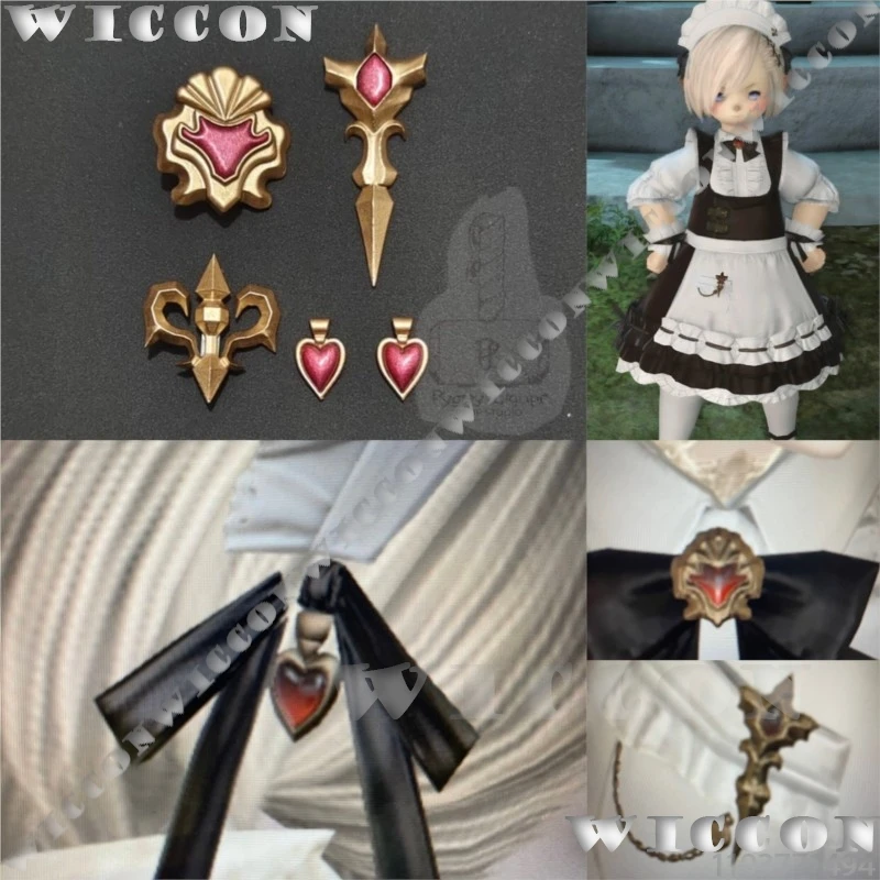 

Классический набор аксессуаров для костюма горничной, для косплея по игре FF XIV 14, 3D PLA-принт, реквизит для женщин и девушек, для Хэллоуина и вечеринок