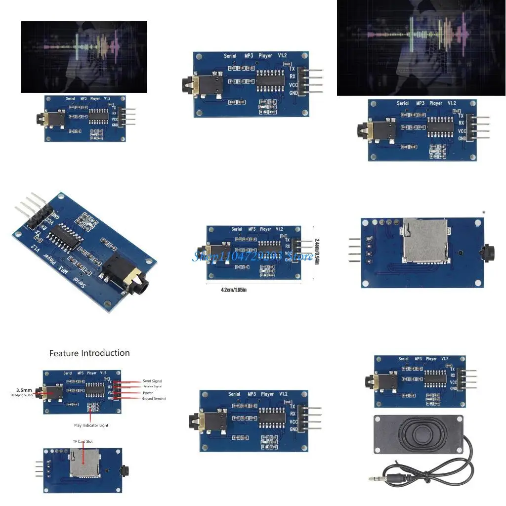 Module lecteur son Programmable Y2GD, Module contrôle UART YX5300, musique MP3