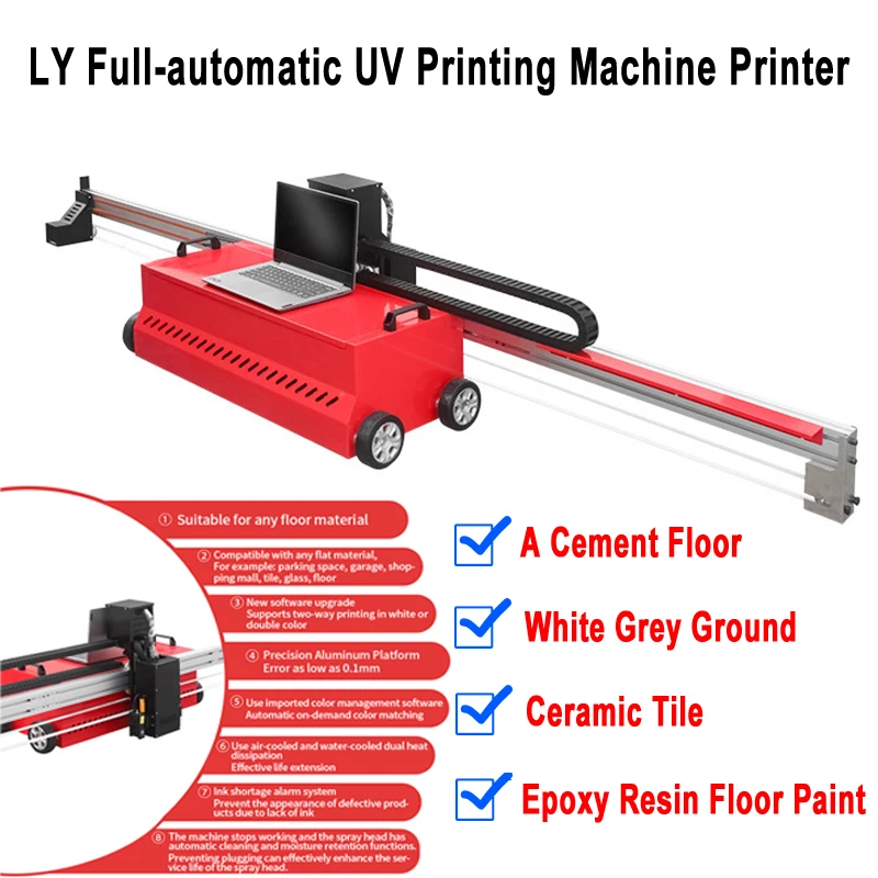 LY 2023 Full-automatic High Resolution Intelligent UV Printing Machine Printer 3D Advertising Color Painting UV Inkjet 220V 110V