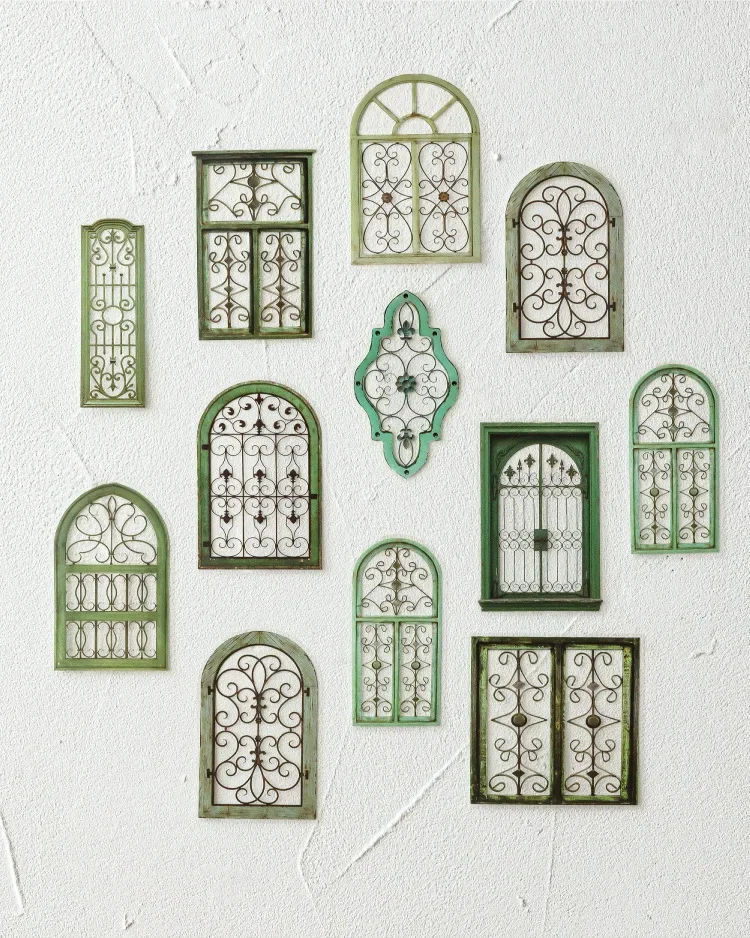 JIANWU Vintage Baroque Window Landscape Material Collage Scrapbooking PET Sticker Creative DIY Journal Stationery