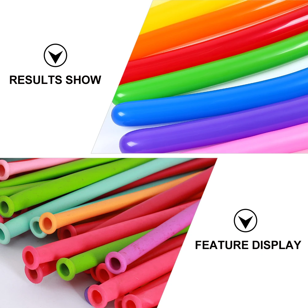 

100Pcs Long Balloons Strip Twisting Latex Animal Modeling Kids Toddler Party Decoration Elastic Thickening Material Festival