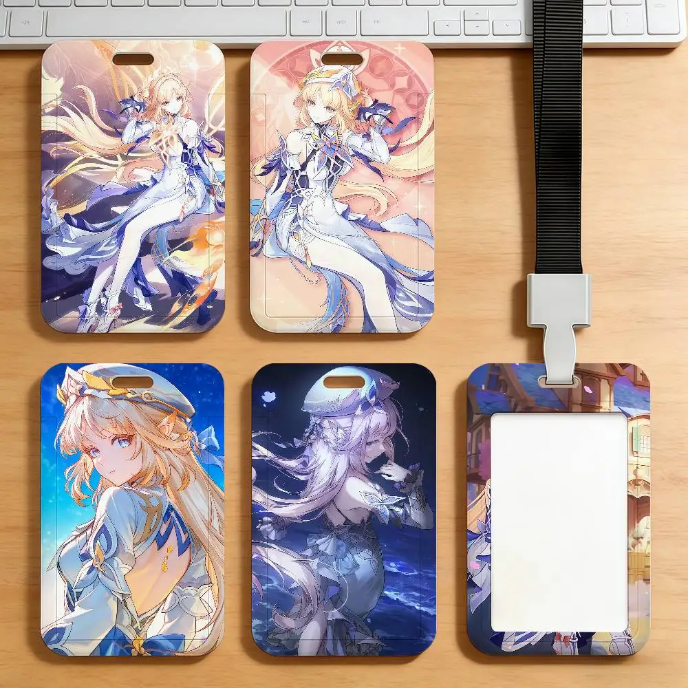 Genshin Nicole Card Holder Student ID Case Daily Use Subway Commute Work Cover Office School Bus Protector