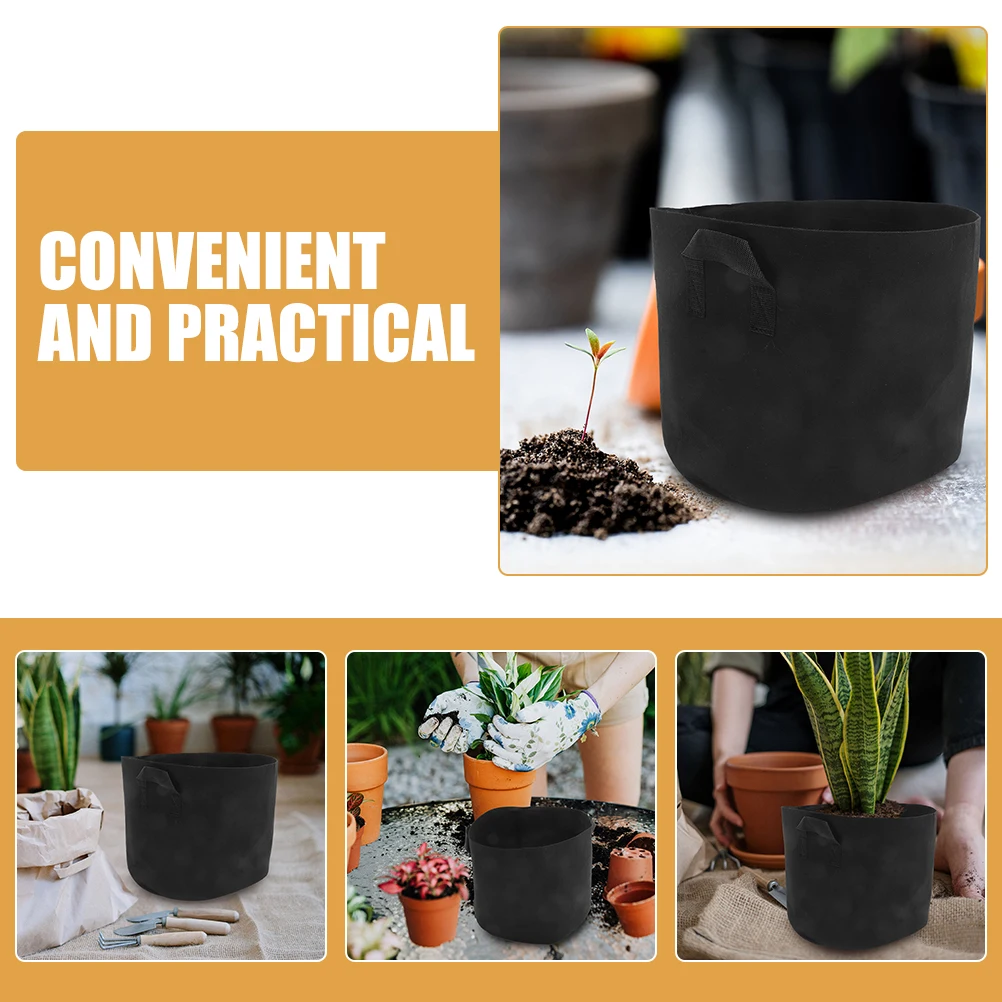 

Thickened Round Hand-held Tree Planting Bag Plants Grow Bags Fabric Non-woven Fabrics Growing Pouches Nursery Seedling