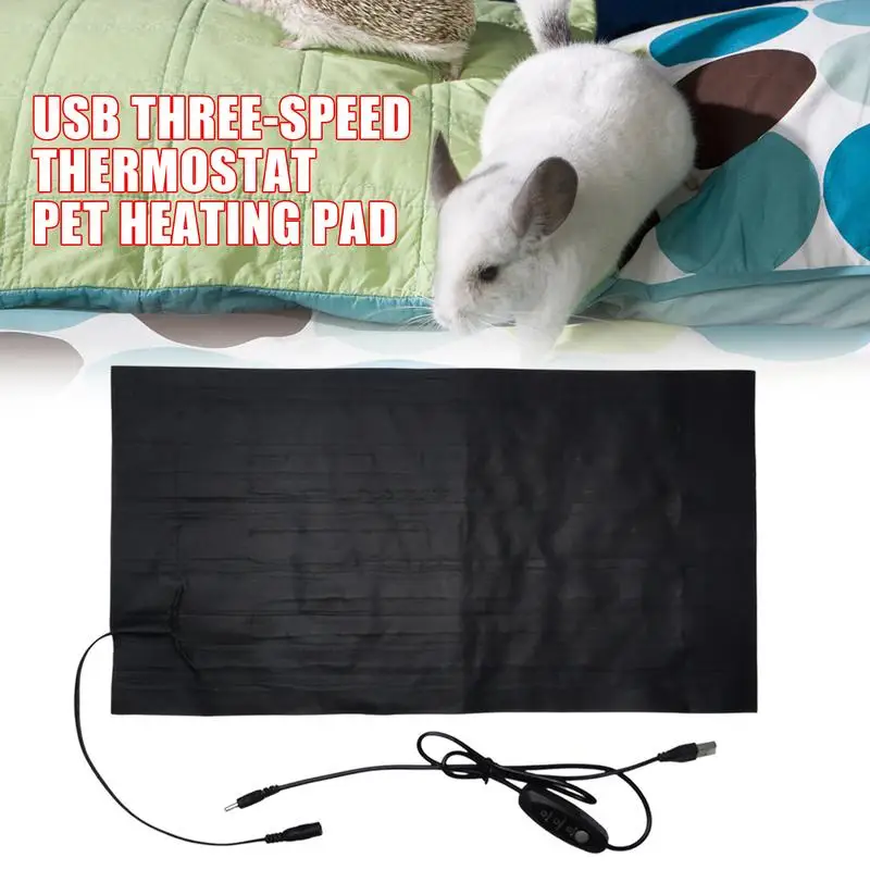 Pet Heating Pad USB Three-speed Adjustable Thermostat Pet Reptile Electric Blanket Controller Incubator Mat Tools Heating Sheet