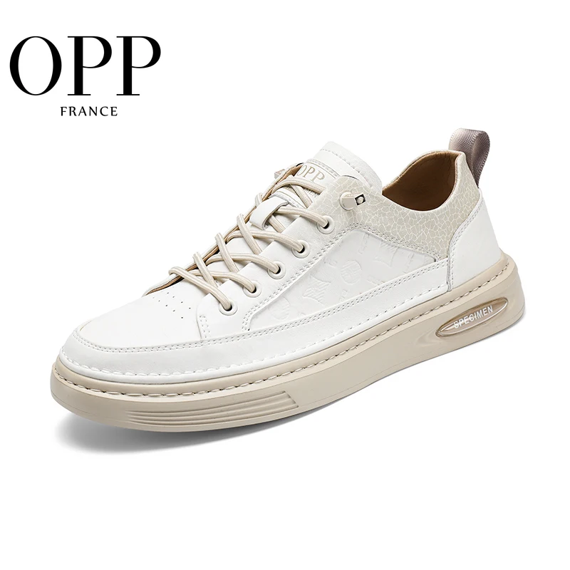 OPP Men's Shoes Summer Leather Breathable Casual Shoes Personality Lazy Wild Set Foot Hook&Look Skateboard Shoes Free Ship