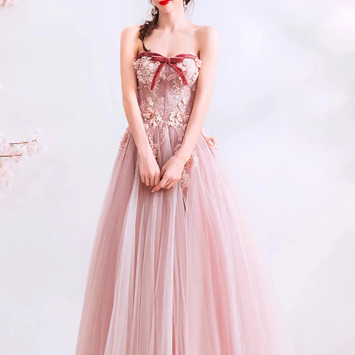 

2022 Temperament Banquet Engagement Catwalk Bean Paste Pink Bride Wedding Toast Bridesmaid Dress Vestido De Festa Luxo فستان