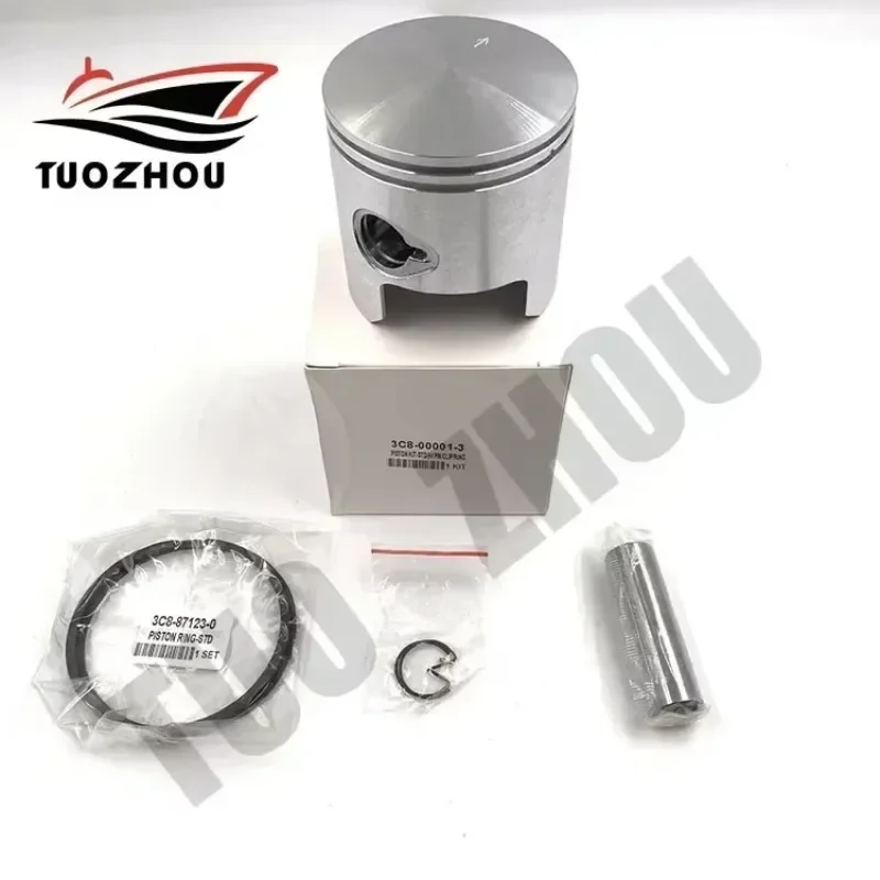 3C8-00001 Piston for Tohatsu Outboard Engine 3C8-00001-3 2 Stroke STD 50HP Dia.68mm Mercury Mariner 3Cyl 40HP-50HP 779-9615