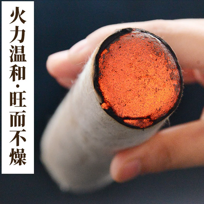 SHARE HO 6pcs Big Moxa Rolls Mulberry Paper Gold Mugwort Artemisa Therapy Heating Acupuntura Chinese Moxibustion Stick 200*40mm