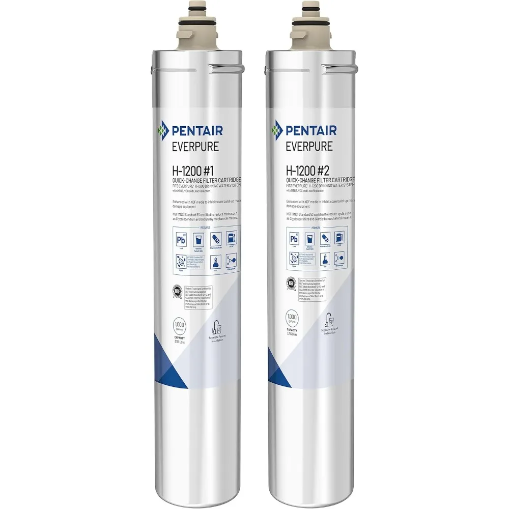 

Pentair H-1200 Quick-Change Filter Cartridge Set, EV928201, NSF Certified to Reduce Lead