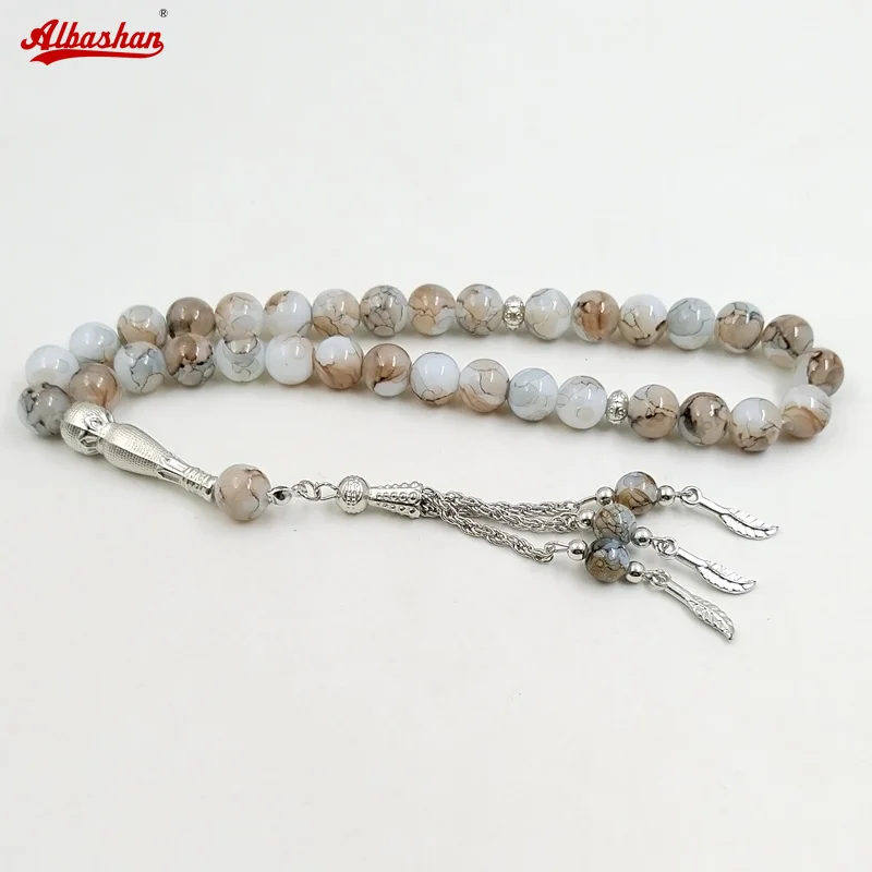 Islamic Accessories Tasbih Brown Stone 33beads Bracelet Muslim Prayer Beads Fashion Jewelry Gift For Muslim