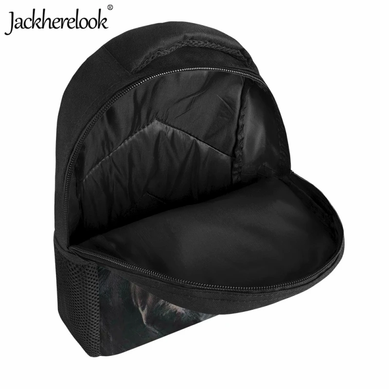 Jackherelook-mochila escolar de moda para niños, mochila práctica con estampado 3D de animales, diseño de caballo artístico