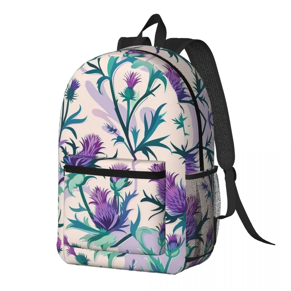 Scotch Thistle Plant Design Backpack Daypack Large Capacity Kids BookBag School Bag Shoulder Bags for Men Women