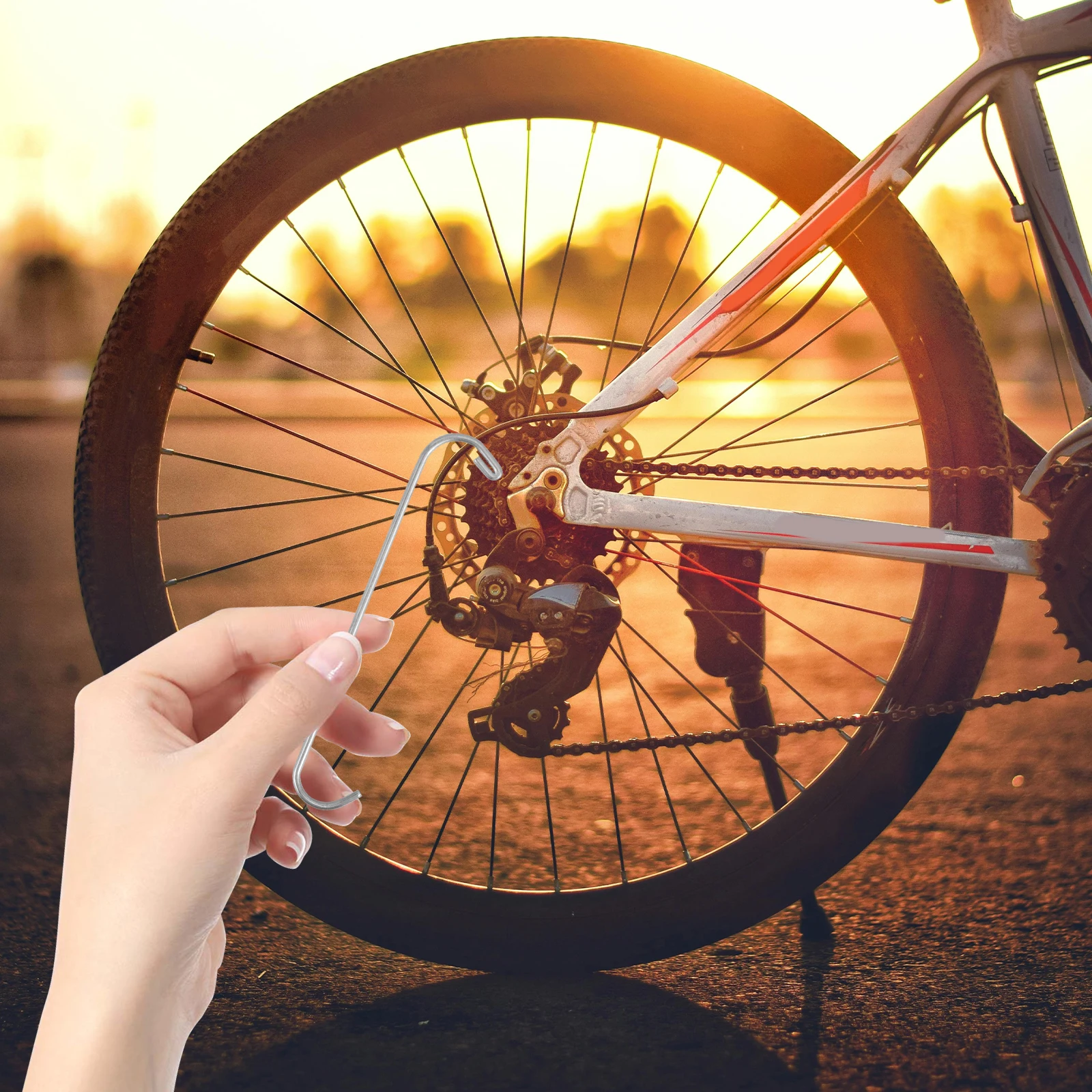 20Pcs Bike Chain Hooks Stainless Steel Durable Chain Removal Tools Kit for Road Bikes Bicycle Maintenance