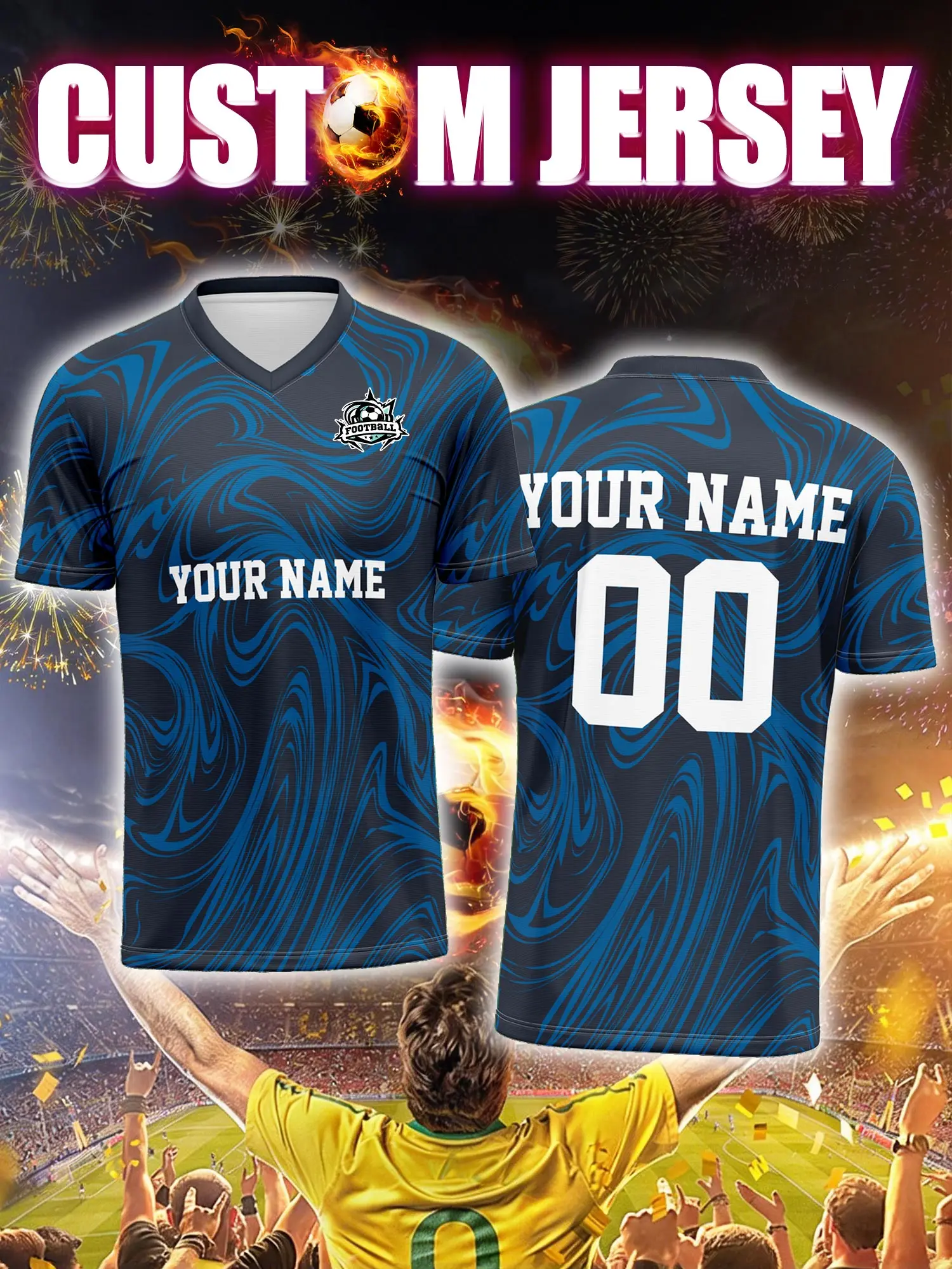 

Футбольная форма на заказ с индивидуальным изображением, номером и именем, эксклюзивный лимитированный комплект для болельщиков