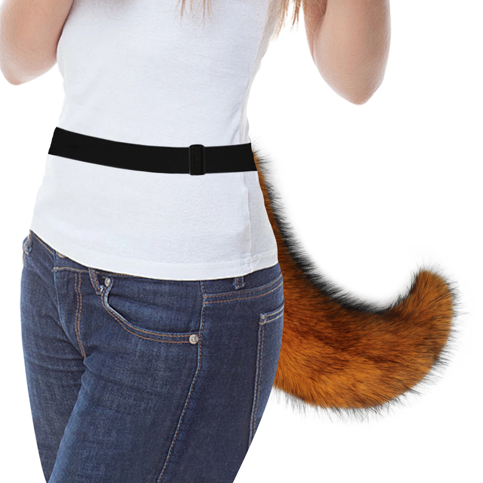 Fluffy Faux Fur Wolf Fox Tail Halloween Party Cosplay Costume