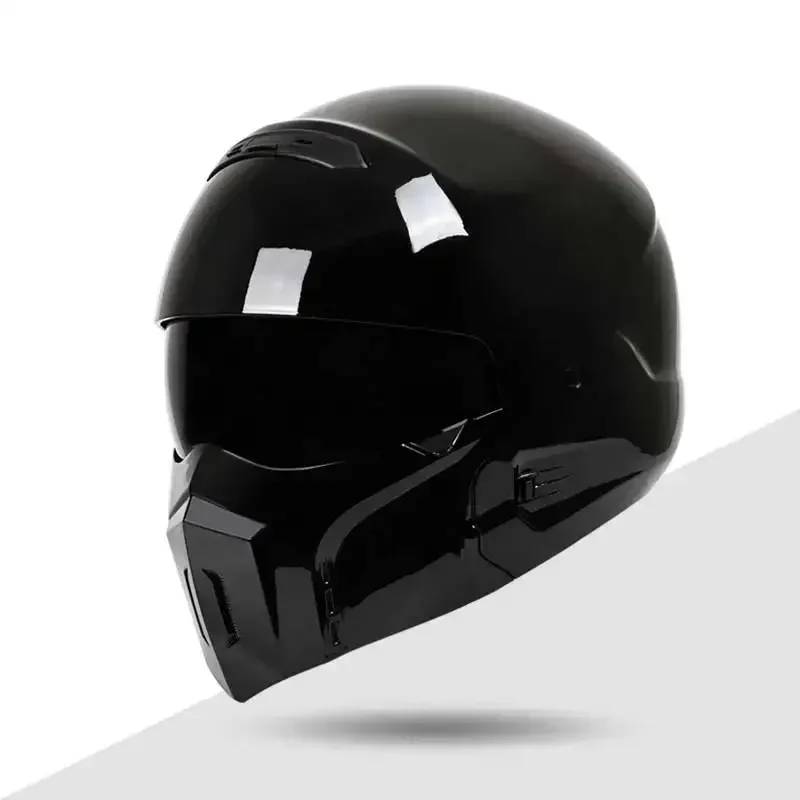 DOT Approved Motorcycle Scorpion Full Face Helmets with Black Lens Men Removable Guard Modular Helmets Plus Size 3XL 4XL