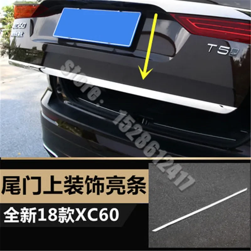 for Volvo XC60  2018 2019~2024 car Accessories stainless steel Rear Trunk Lid Cover Trim,Trunk tailgate trim 2PCS