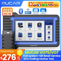 MUCAR VO7S/VO7 OBD2 Auto Diagnostic Tool Bi-Directionele ECU Codering Obd2 Scanner Volledige Systeemdiagnose 28 Reset Diensten AutoAuth for FCA SGW