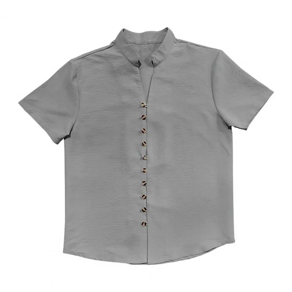 2025 Spring And Summer Men's Linen Shirt Beach Casual Button Shirt Long Sleeve Solid Color  Shirt S-3XL Lightweight Breathable