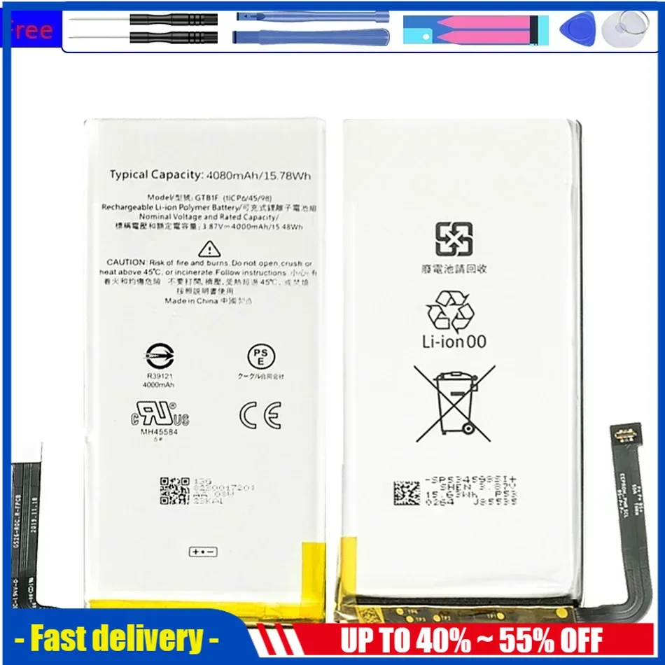 GTB1F 4800mAh Mobile Phone Batteries for Google Pixel 5 Pixel5 Smartphones Portable Cell Phone Battery