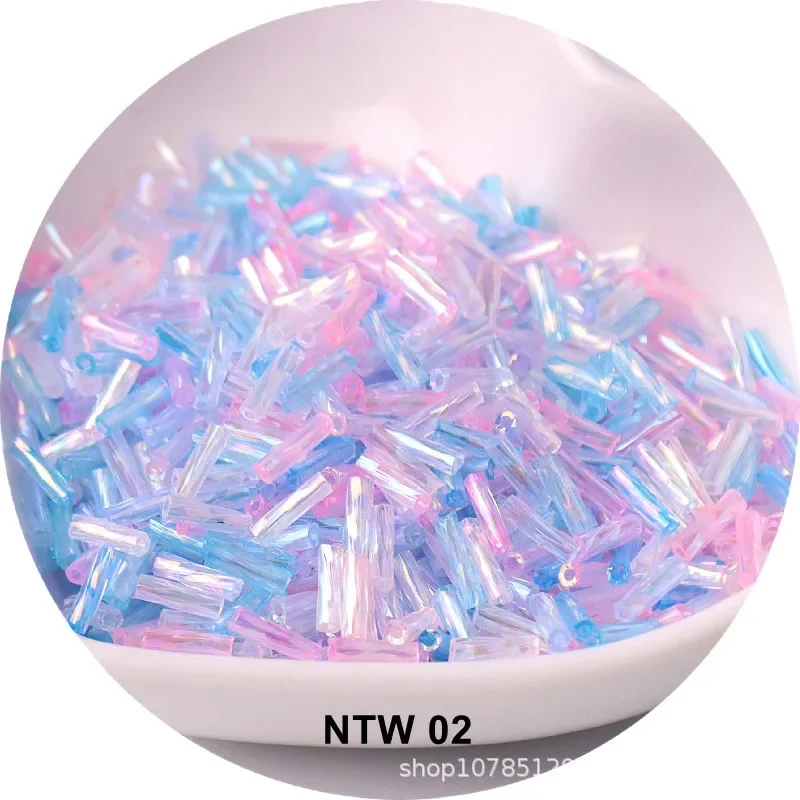 360pcs 2x6mm Colorful Transparent Twisted Bulgles Glass Beads with Spiral Seed Beads for DIY Bracelet Jewelry Making Accessories