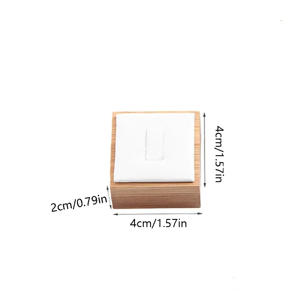 Small Ring Display Rack Solid Color Travel Ring Holder Case Wedding Ring Box Wooden Jewelry Show Props Earrings Rings Organizer