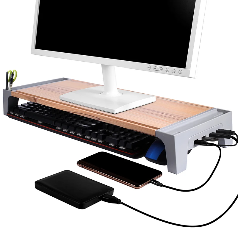 مكتب كمبيوتر محمول ث/منافذ USB ، صينية كمبيوتر للكمبيوتر المحمول الجدول مكاتب الكمبيوتر المحمول المحمولة طاولة الإفطار لتناول الطعام دراسة العمل