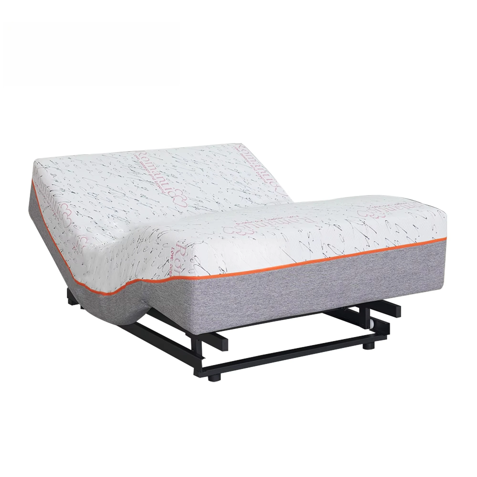 Kasur pintar multifungsi, kasur busa memori elektrik yang dapat disesuaikan, tempat tidur king yang dapat disesuaikan dengan remote kontrol nirkabel