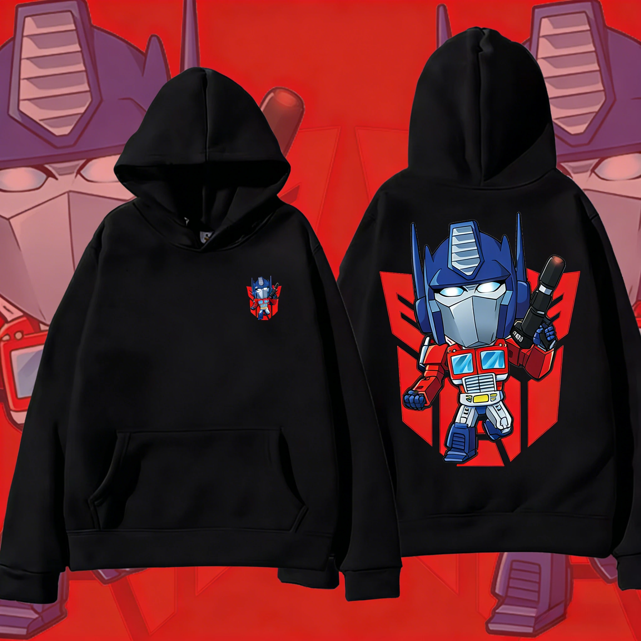 

Трансформеры 2025-26, осенне-зимняя детская толстовка с капюшоном унисекс с графическим принтом из 100% хлопка Hasbro, повседневная дышащая Y2k.