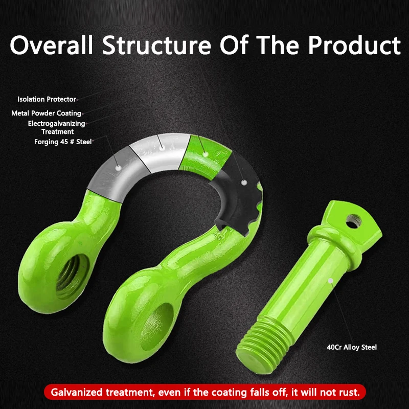 TAJIAN Car Styling Trailer Hooks Modification Auto Front Bumper U-shaped Hook Towing Accessory For Subaru Series Universal image 4