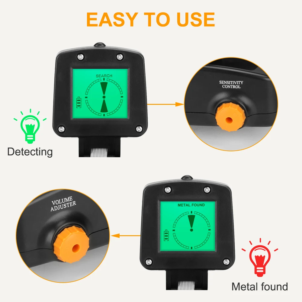 Tianxun MD 1008A Pinpointer Metal Detector LCD Display Handheld Gold Finder for Adults and Kids Hunting  Fun