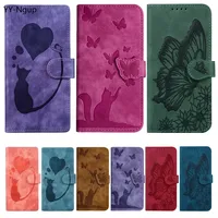 14T Flip Case for Xiaomi Redmi 15C 13C 14C Note 14 13 12 Pro Plus POCO C65 M6 Pro Cases Cat Butterfly Leather Wallet Back Cover