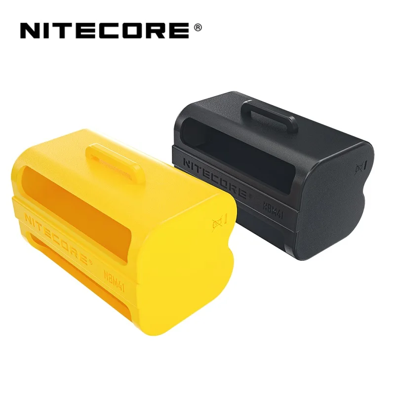 Nitecore NBM41 scatola portaoggetti porta custodia in silicone caricatore batteria portatile multiuso per batteria 21700/18650