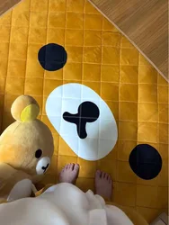Christmas Decorations Rilakkuma Relaxed Bear Cartoon Cute Floor Mat Bedroom Soft Plush Floor Mat Home Bedroom Bedside Carpet