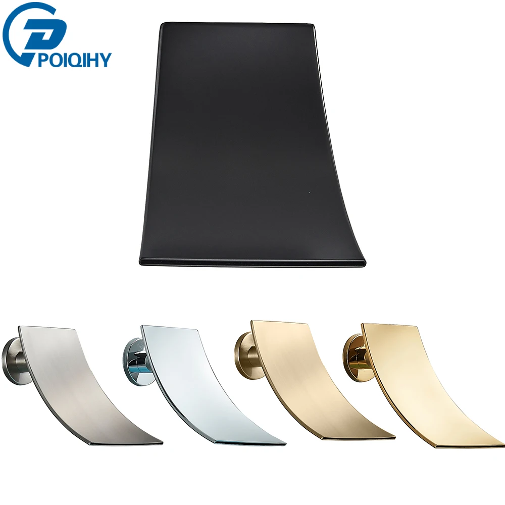 

Латунный излив для смесителя, черный излив для ванны, золотой аксессуар для смесителя для ванной комнаты, водопад, излив для ванны, выход для воды в раковине