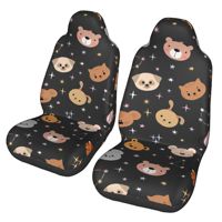 animalls 2pcs Print Car Seat Covers for Women and Men, Universal Auto Front Seat Protector Fits for Car, SUV Sedan,