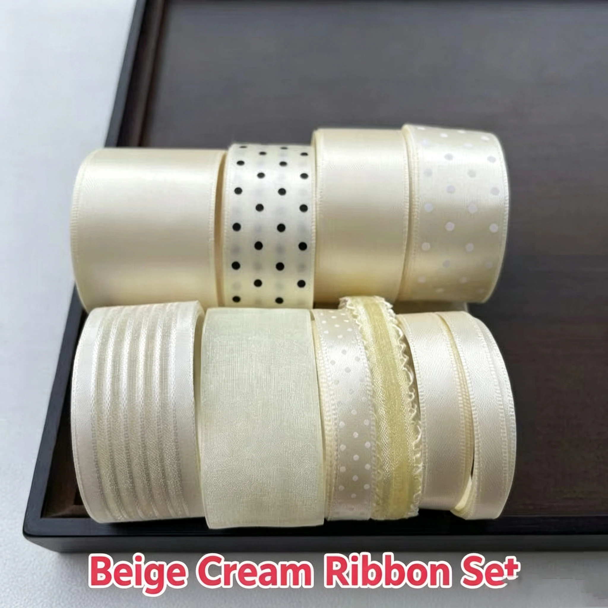 10-teiliges Set mit mehrfarbigen koreanischen Polka-Dot-Bändern, handgemachtes DIY-Material, Geschenkverpackungsdekoration, niedliches Geschenk 2026 – Detail 5