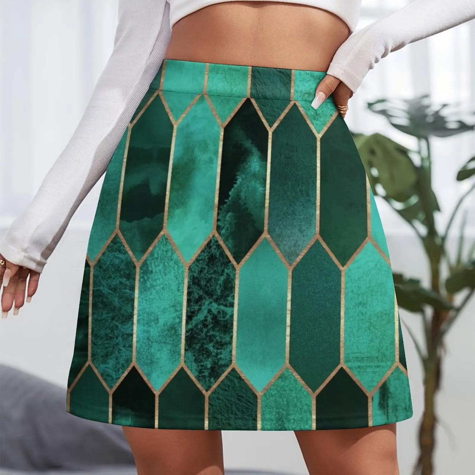 Stained Glass 2 Mini Skirt Skort for women clothes fairy grunge korean women's clothes Mini Skirt