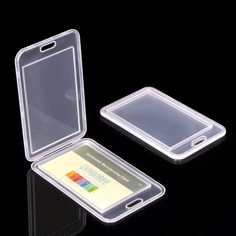 1Pc Transparent Working Permit Case PP Plastic Badge Holder for Staff Nurse Exhibition Name ID Card Holder Pass Work Card Cover